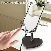 זול מחזיק טלפון-מעמד טלפון שולחני בצורת לב עם עיצוב מתקפל מתכוונן המתאים למגוון סמארטפונים וטאבלטים המתאים למכשירים ניידים מרובים.