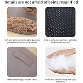 abordables Linge de lit-Lit-niche en peluche pour chats d'intérieur &amp;niche pour petits chiens avec revêtement moelleux, lit amovible auto-chauffant et antidérapant, abri lavable pour chat