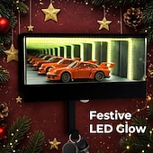 Недорогие Декоративные огни-Брелок для ключей Infinity Garage, настенный держатель для ключей для гаража, брелок с 3D-зеркалом и светодиодной лампой, простая установка для прихожей, офиса, автолюбителя