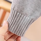 abordables Pulls et cardigans pour garçons-Chandail Enfants Garçons Rayure manche longue Garder au chaud Extérieur Mode Quotidien Basique bleu marine Gris Automne Hiver Vêtements 4 ans et +