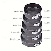 cheap Kitchen Set-Non-Stick Metal Bake Mould Kitchen Accessories Round Cake Pan Bakeware Removable Bottom Carbon Steel Cakes Molds