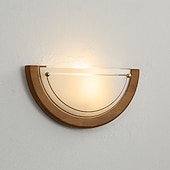 economico Luci da parete-lampada da parete in legno e vetro per interni