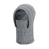 Недорогие теплая и теплая коллекция-3-в-1 шапка-бини, утеплитель для шеи и лица, зимняя шапка-шарф, многофункциональная вязаная шапка для мужчин, для езды на велосипеде, теплая, с флисовой подкладкой, для защиты ушей, для холодной погоды