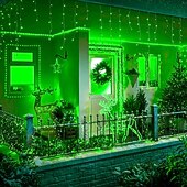 Недорогие Питание от электросети-Рождественская сосулька, 33 фута, 400 светодиодов, 48 капель, 8 функций, таймер, дистанционное управление, прозрачный провод, подключаемые гирлянды, праздничные, свадебные, вечерние, декоративные огни, низкое напряжение, безопасная розетка