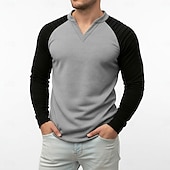 Недорогие основные футболки-Мужская футболка из искусственной замши с длинным рукавом, V-образным вырезом, складками, плиссировкой, осенне-зимняя, винтажная, повседневная, ретро, с рюшами, цветная, для улицы, повседневная,