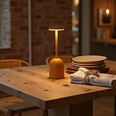 cheap Table Lamps-Rechargeable Cordless LED Table Lamps Touch Sensor Light, 3-Levels Portable Dimming Wireless Battery Operated Lamp,Night Light/Restaurant Table/Outdoor/Coffee/Bar