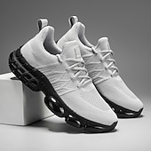 economico Scarpe da Corsa per Uomini-scarpe da corsa rosse da uomo: tomaia in mesh traspirante con cuscino d'aria per una calzata comoda, perfette per lo shopping natalizio e le attività all'aperto