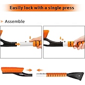 baratos aquecimento e resfriamento-Escova de neve e raspadores de gelo de 27 polegadas para para-brisa de carro, acessórios automotivos masculinos, raspadores de neve removíveis com cabo ergonômico de espuma para carros, caminhões e