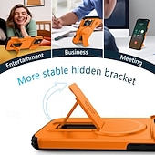 preiswerte Handyhülle für iPhone-Handy Hülle Handyhüllen Für iPhone 16 15 14 Pro Max Plus 16e 13 Pro Max Rückseite Mit Ständer Stoßfest Rüstung PC PU-Leder