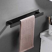 olcso Törülközőtartó-törölközőtartó, erősen öntapadó fekete törölközőtartó rozsdamentes acél falra szerelhető