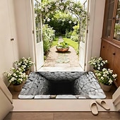 cheap Doormats-3D Optical Illusion Doormat Visual Trap Floor Mat Non Slip for Doorway Entryway Bathroom Kitchen Indoor Outdoor Diatomaceous Earth Quick Dry Absorbent 20 x 31 inch