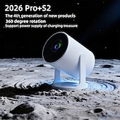 رخيصةأون بروجيكتورات-بروجكتور HY300 Pro S2 4K سينما منزلية بروجكتور خارجي هدية عيد الحب