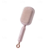 abordables Limpiando suministros-Peine de masaje con cojín retráctil, de diseño portátil para viajes. Cuenta con un anillo de tracción ergonómico, fácil de limpiar y masajeador con cojín de aire, ideal para desenredar cabello grueso