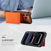 billige iPhone-etuier-telefon Etui Til iPhone 17 Pro Max 17 Air 17 16 15 14 Pro Max Plus 13 Pro Max Bakdeksel med stativ Støtsikker Kontor / Bedrift PU lær
