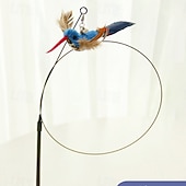 cheap Cat Toys-Handfree Bird/Feather Cat Wand with Bell Powerful Suction Cup Interactive Toys for Cats Kitten Hunting Exercise Pet Products