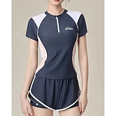 זול טנקיני וביקיני לגלישה-בגדי ריקוד נשים מגן מפריחה מכנסי שורט בגדי ים בגדי ים בגדי ים שחור אפור UPF 50+ בקרת בטן גלישה שייט בקאנו שנרקול קיץ