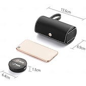 baratos armazenamento de bagagem e viagem-Organizador de comprimidos semanal para 2 doses diárias com estojo em couro PU, caixa organizadora de comprimidos para 7 dias, ideal para viagens - dispensador portátil de comprimidos AM/PM para