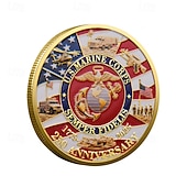 halpa Yhdysvaltojen 250-vuotisjuhla-250-vuotisjuhlan muistokolikot – Yhdysvaltojen merijalkaväen suunnittelu keräilykolikot kestävät metalliset näyttelykolikot keräilijöille ja lahjaidea patriotinen sotilasaihe semikvinkentenniaalille
