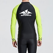 Недорогие Гидрокостюмы и дайвинг -костюмы-Муж. Гидрокостюм для дайвинга Рашгард из 2 частей Купальный костюм Блокировка цвета УФ-защита Легкость Длинный рукав Гидрокостюмы Серфинг Гребля на каное Для погружения с трубкой Зима