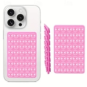 economico Supporto per telefono-Supporto per telefono biadesivo rivestito in silicone, forte adesione, per selfie a mani libere &amp;Supporto video compatibile con accessori per iPhone Supporto per telefono minimalista ultrasottile con