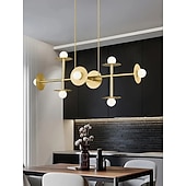 Недорогие Люстры-спутники-светодиодный подвесной светильник линейная люстра на 8 ламп 110-240 В