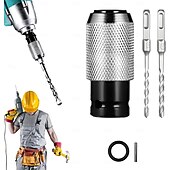 economico set di punte da trapano-set di utensili adattatori per martello perforatore portatile con 2/3/4 punte per trapano a percussione - testa di conversione per chiave elettrica, anticorrosione &amp;antiruggine, ideale per progetti di