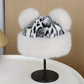 economico Cappelli-Per donna Cappello Cappelli Invernali Antivento Caldo Quotidiano All'aperto Streetwear Pile Leopardo
