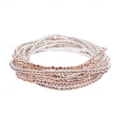 cheap Bracelets &amp; Bangles-Cubic Zirconia Classic Fashion Fashion Simple Alloy Bracelet Jewelry Silver / Black / Champagne For Daily Formal Holiday Date