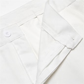 baratos Alargamento-Homens Calças Social Calças de Veludo Parte inferior do sino Calça larga Bolsos Tecido Conforto Comprimento total Diário O negócio Feriado Férias Moda Branco Marron Sem Elasticidade