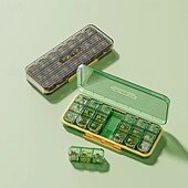 olcso poggyász és utazási tárolás-heti 7 napos gyógyszertároló doboz, hordozható gyógyszerrendező 14/21 rekesszel, nedvességálló utazó gyógyszertok mindennapi használatra, praktikus gyógyszertároló doboz