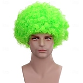  Zelené paruky afro syntetická klaunská paruka pro muže ženy cosplay anime párty