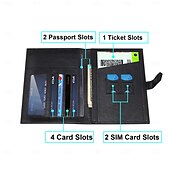 cheap Universal Phone Bags-Genuine Leather Passport HolderFull Grain Leather Passport Holder Wallet Cover for Men and Women Travel