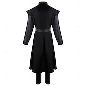 economico Capispalla-Set Retrò Vintage Medievale Rinascimento Abiti Drago Ricamato Costume Per uomo Halloween Fiera Rinascimentale Adulti Cappotto Cintura Tutte le stagioni