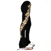 tanie Spodnie i legginsy do łyżwiarstwa figurowego-Spodnie łyżwiarskie Damskie Dla dziewczynek Bruslení Doły Biały Różowy Niebieski Elastyczny Szkolenie Zawody Odzież łyżwiarska Keep Warm Kryształ / Kryształ górski Łyżwiarstwo Łyżwiarstwo figurowe