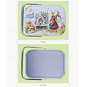 Χαμηλού Κόστους Πάσχα-Συσκευασία 6 κουτιών δώρου με δημιουργικά πασχαλινά τενεκεδάκια, κουτιά δώρου με μπισκότα και λαγουδάκι, φορητά κουτιά δώρου με πασχαλινές λιχουδιές, διακοσμητικά μεταλλικά κουτιά δώρου