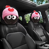 cheap Slipcovers-2pcs Cute Flower Love Heart Print Headrest Covers, Valentine's Day Heart-Eyed Girl Car Headrest Protector, Interior Decor, No Filling, Easy to Install and Wash, Suitable for Long-Distance Travel Naps