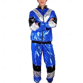 preiswerte Outfits-Retro Vintage Hippie Disko Outfits Jacke Shorts Kurze Ärmel Disco Kostüm Herren Damen Karnevalskostüm Maskerade Karneval Alltagstauglich Pride Parade Pride-Monat Erwachsene Oberteil Hose Shorts