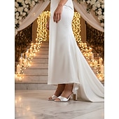 tanie Panna młoda-Damskie fioletowe satynowe szpilki ślubne z perłowym paskiem wokół kostki i kokardką, eleganckie sandały ślubne z odkrytymi palcami dla panien młodych, luksusowe buty na wysokim obcasie do ceremonii