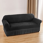 cheap Sofa Cover-Skirted Bubble Tulle Sofa Cover Full Elastic Slipcover Dustproof Non Slip Sofa Protector Cushion Cover Stretchable Sofa Throw for Living Room Furniture