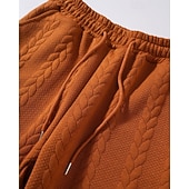 voordelige Rechtdoor Been-Voor heren Joggingbroeken Broek Joggingbroek met rechte pijpen Jacquard Trekkoord Zak Effen Comfort Zacht Casual Dagelijks Buiten Vakantie Modieus Zwart Oranje Micro-elastisch