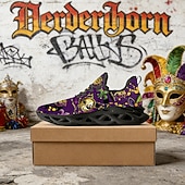 זול נעלי גברים-סניקרס ספורטיביות צבעוניות לגברים לחג המולד נעליים קלות עם ספיגת זעזועים לאירועי קרנבל מצעדים הליכה חיצונית טיולים וספורט יומיומי