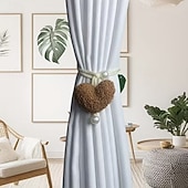 levne Event &amp; Party Supplies-1/2 ks 3D plyšové korálkové závěsy ve tvaru srdce, dekorace na zavazování, síťka proti hmyzu, spona z lana