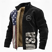 ieftine Patriotice 250 Hanorace-4 iulie 2026 250 de ani Ziua Memorială Hanorac cu fermoar T-Shirt bărbătesc cu steagul SUA casual exterior zilnic