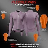 cheap Women's Clothing Sets-WOSAWE Spring/Summer Women's Motorcycle Top Yoga Running Sportswear High Elasticity Skin friendly Jacket Detachable CE Soft Protective Gear MD292/ME322