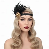 preiswerte Zubehör und mehr-Retro Vintage Goldene Zwanziger 1920er Flapper-Stirnband Der große Gatsby Flapper-Mädchen Kostüm Damen Halloween Karneval Maskerade Karneval Erwachsene Stirnband Ganzjahres