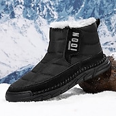 cheap Winter &amp; Snow Boots-Men's Yellow Insulated Winter Boots, Warm and Comfortable Snow Boots for Cold Weather, Ideal for Winter Hiking, Snowboarding and Outdoor Activities