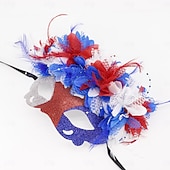  Karneval 2026 250-årsjubileum i USA Karnevalskostyme Venetiansk maske Cosplay Voksne Dame Karneval Halvhjorteårsjubileum Mardi Gras Karneval Kle deg opp