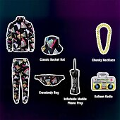 cheap Outfits-Retro Vintage 1980s Hip Hop Outfits Bag Accesories Set with Accessories Long Sleeves Disco Fancy Dress Men's Carnival Costume Halloween Carnival New Year Pride Parade Pride Month Adults Bag More