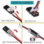 זול אספקה לבית-50 יחידות מחברי חוטי LED ניתנים לחיבור, מסופי חוט אוניברסליים דו-כיווניים קומפקטיים 2 פינים, מחברי חוטים מהירים ללא פס AWG 20-24