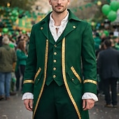  Retró Rokokó Középkori Kabát Szmoking Frakk Jelmez Férfi királyi Mindszentek napja Farsang Parti LARP Ren Faire Felnőttek Kabát Minden évszak